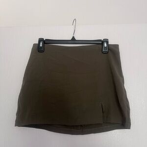 Aeropostale Green Asymmetrical Pencil Mini Skirt